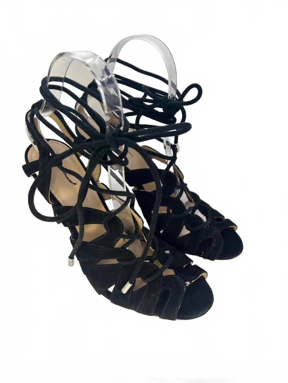 Black Strappy Lace-Up High Heels Size 7 Banana Republic 4 inch Heel Sandals New